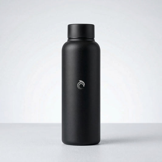 AskDolphin insulated stainless steel water bottle with powder-coated finish and screw-top lid