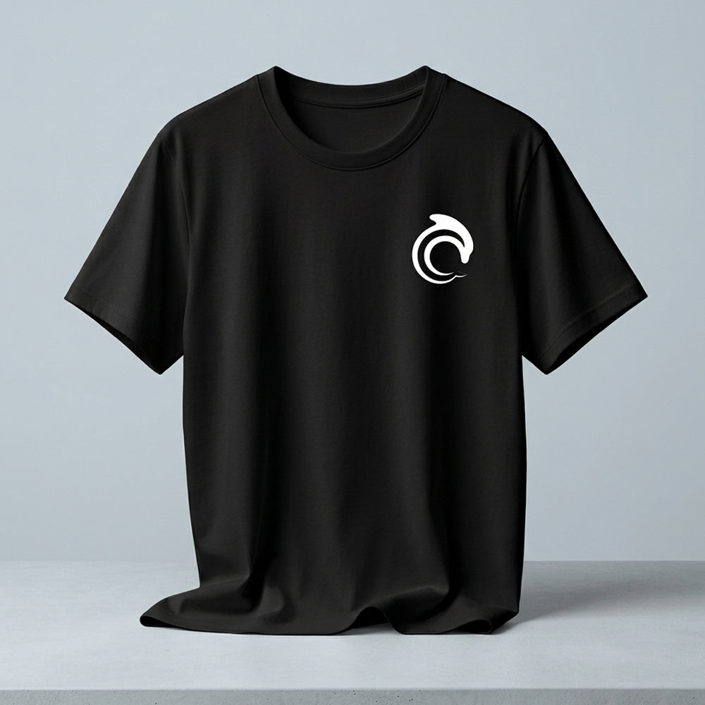 AskDolphin logo T-shirt made from soft combed cotton with minimal chest print