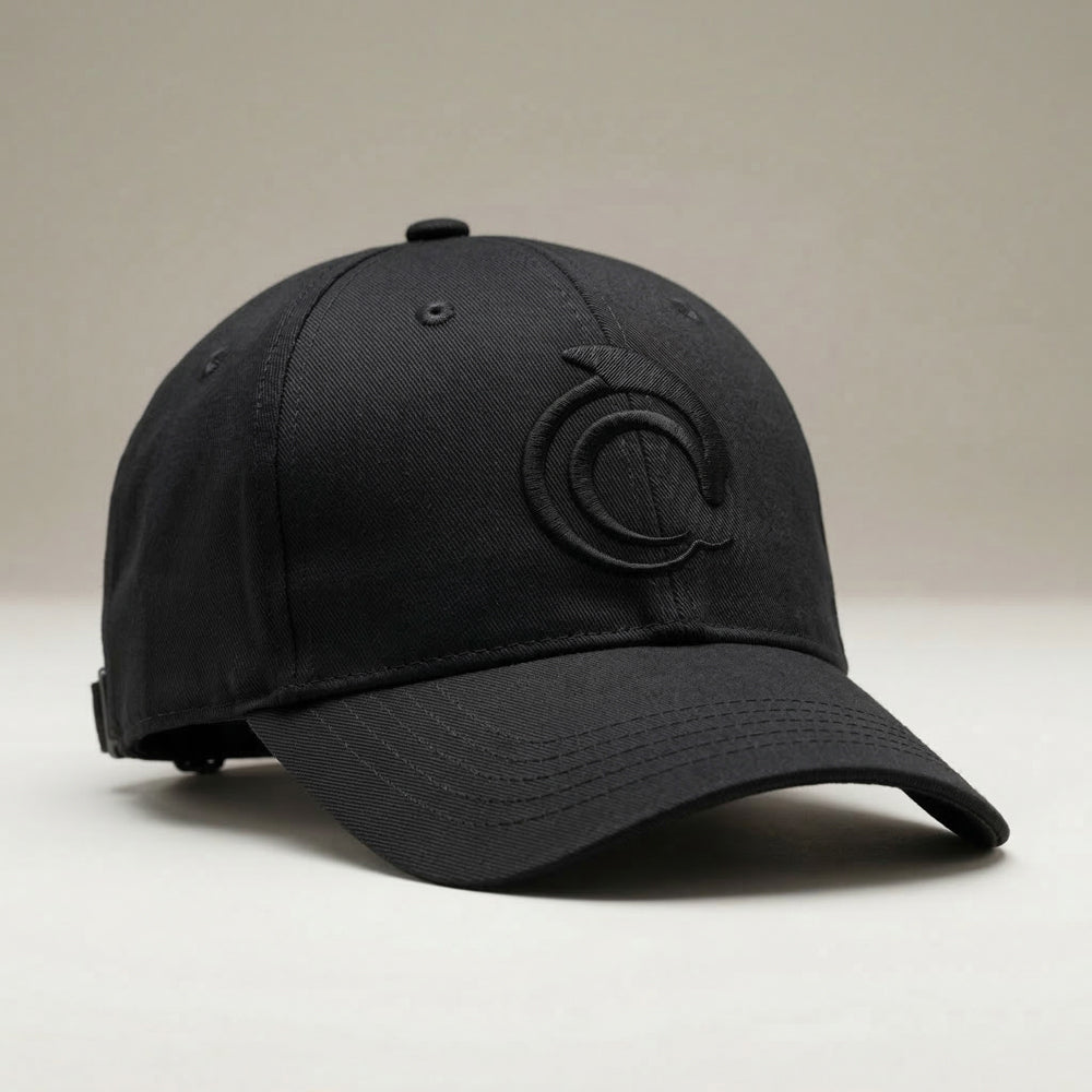 AskDolphin embroidered support cap with curved brim and adjustable back buckle